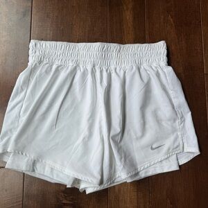 Nike Women's White Dri-FIT, 2-in-1 Athletic Shorts, size Small